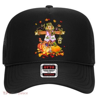 Scarecrow Autumn Hello Fall Pumpkin Thanksgiving Halloween Hat
