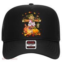 Scarecrow Autumn Hello Fall Pumpkin Thanksgiving Halloween Hat thumb 0