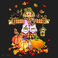 Scarecrow Autumn Hello Fall Pumpkin Thanksgiving Halloween Golf Towel thumb 3