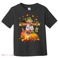 Scarecrow Autumn Hello Fall Pumpkin Thanksgiving Halloween Toddler T-Shirt thumb 0