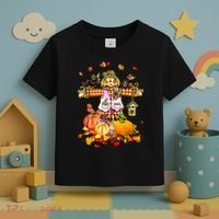 Scarecrow Autumn Hello Fall Pumpkin Thanksgiving Halloween Toddler T-Shirt thumb 3