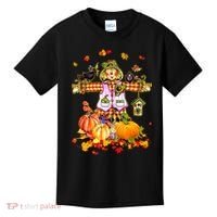 Scarecrow Autumn Hello Fall Pumpkin Thanksgiving Halloween Kids T-Shirt thumb 0