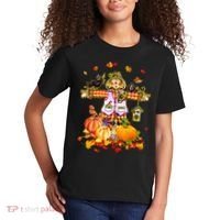 Scarecrow Autumn Hello Fall Pumpkin Thanksgiving Halloween Kids T-Shirt thumb 2