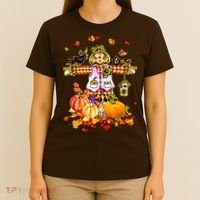 Scarecrow Autumn Hello Fall Pumpkin Thanksgiving Halloween T-Shirt thumb 4