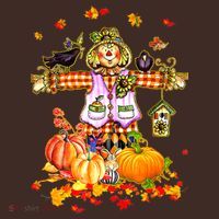 Scarecrow Autumn Hello Fall Pumpkin Thanksgiving Halloween Baby Bodysuit thumb 2