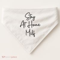 Stay At Home Milf Funny Sarcastic Jokes Mothers USA-Made Doggie Bandana thumb 0