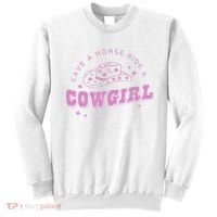 Save a Horse Ride a Cowgirl Lesbian Western Subtle Pride Sweatshirt thumb 0