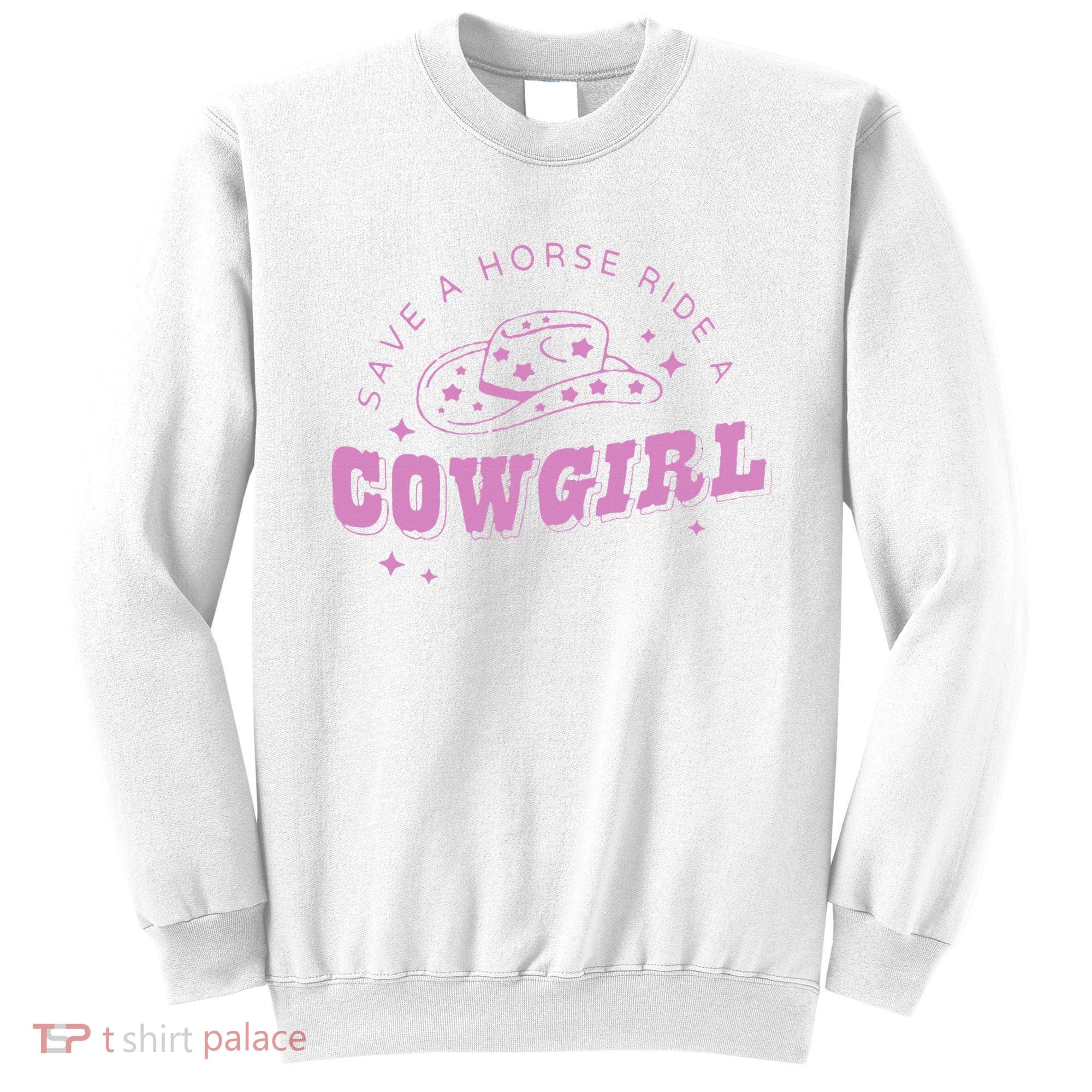 Save a Horse Ride a Cowgirl Lesbian Western Subtle Pride Sweatshirt
