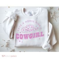 Save a Horse Ride a Cowgirl Lesbian Western Subtle Pride Sweatshirt thumb 2