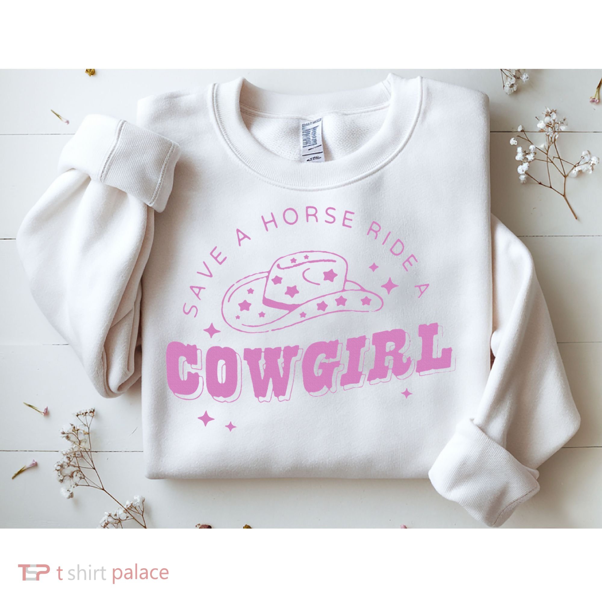 Save a Horse Ride a Cowgirl Lesbian Western Subtle Pride Sweatshirt