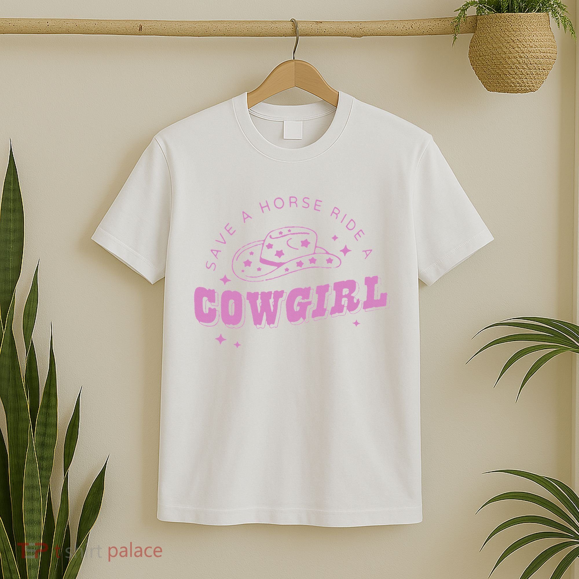 Save a Horse Ride a Cowgirl Lesbian Western Subtle Pride T-Shirt