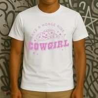 Save a Horse Ride a Cowgirl Lesbian Western Subtle Pride T-Shirt thumb 3