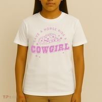 Save a Horse Ride a Cowgirl Lesbian Western Subtle Pride T-Shirt thumb 4
