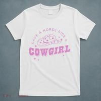 Save a Horse Ride a Cowgirl Lesbian Western Subtle Pride T-Shirt thumb 5