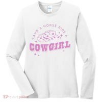 Save a Horse Ride a Cowgirl Lesbian Western Subtle Pride Women's Long Sleeve Shirt thumb 0