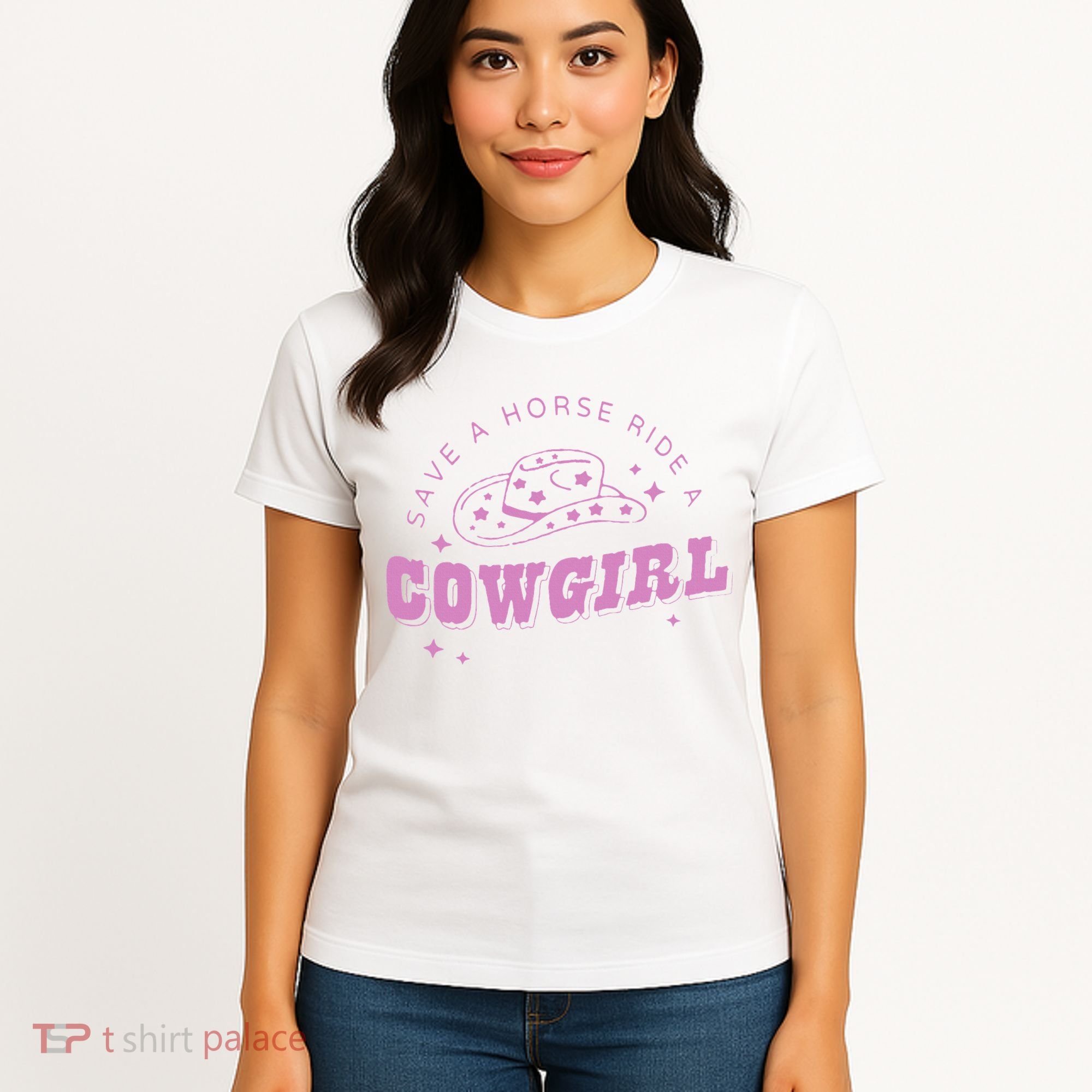 Save a Horse Ride a Cowgirl Lesbian Western Subtle Pride Women's T-Shirt