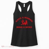 Save A Horse Ride A Dyke Funny Quotes Women's Tank Top thumb 0
