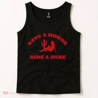 Save A Horse Ride A Dyke Funny Quotes Tank Top thumb 2
