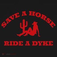 Save A Horse Ride A Dyke Funny Quotes Kids Long Sleeve Shirt thumb 2