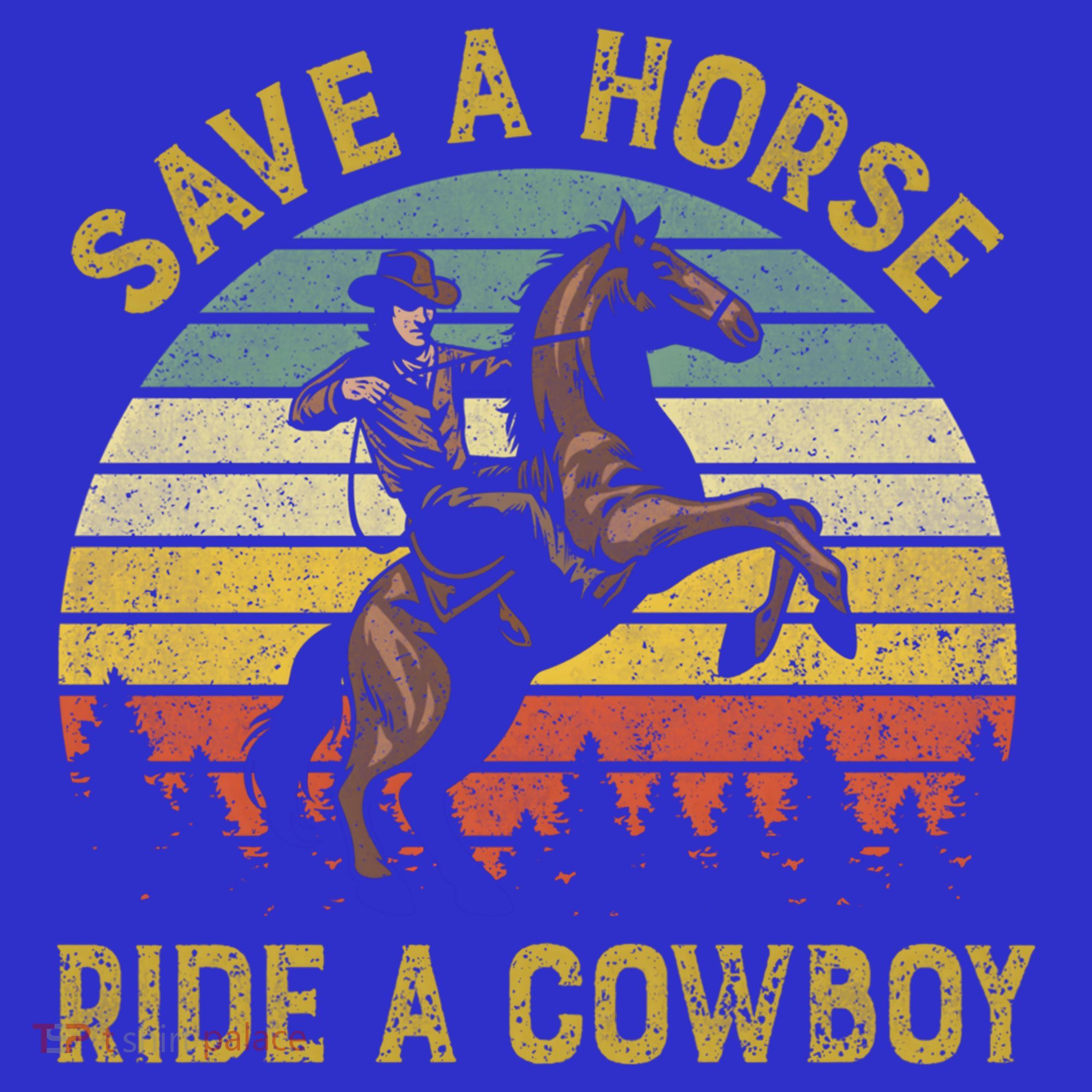 Save A Horse Ride A Cow Western Rodeo Country Lover Gift Mousepad