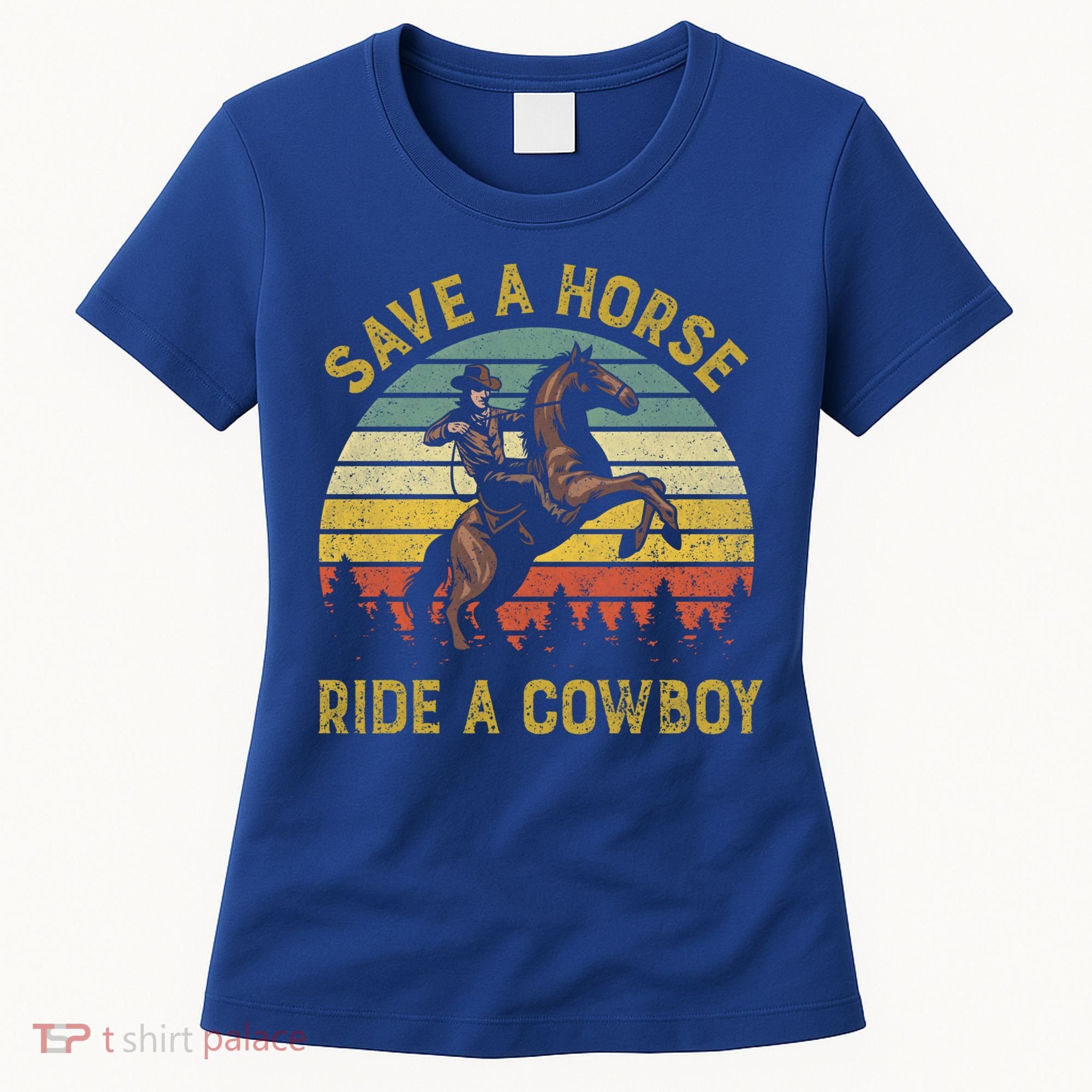 Save A Horse Ride A Cow Western Rodeo Country Lover Gift Women's T-Shirt