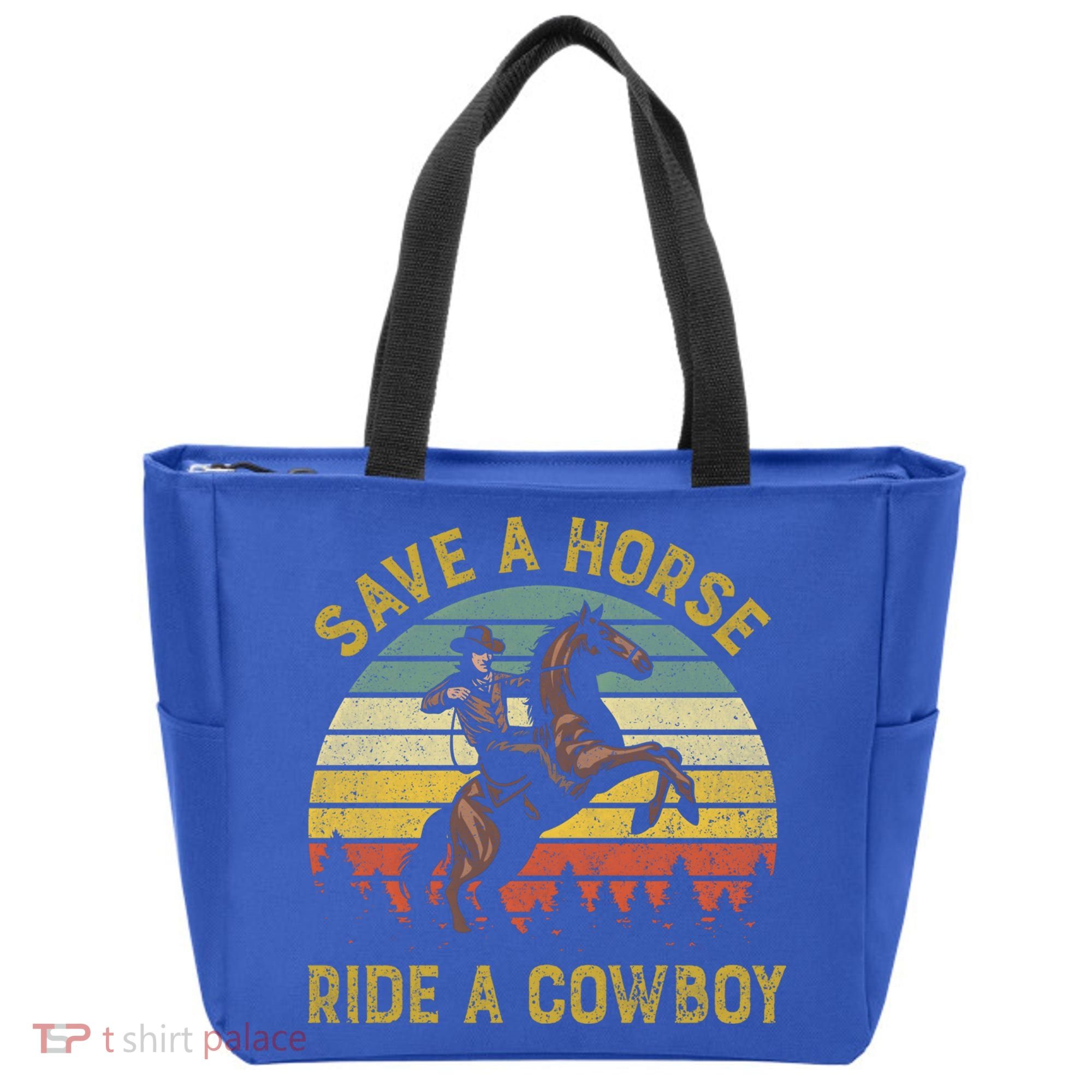 Save A Horse Ride A Cow Western Rodeo Country Lover Gift Tote Bag