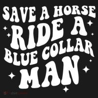 Save A Horse Ride A Blue Collar Man Bucket Hat thumb 4