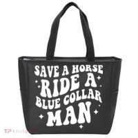 Save A Horse Ride A Blue Collar Man Tote Bag thumb 0