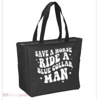 Save A Horse Ride A Blue Collar Man Tote Bag thumb 2