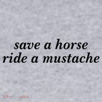 Save A Horse Ride A Mustache Women's Racerback Cropped Tank thumb 2