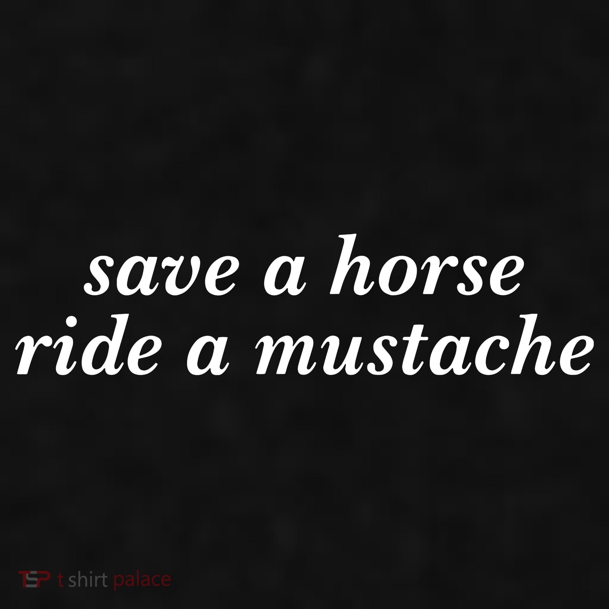 Save A Horse Ride A Mustache Ladies PosiCharge Tri-Blend Wicking Tank