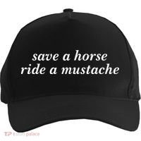 Save A Horse Ride A Mustache Five-Panel Snapback Cap thumb 0