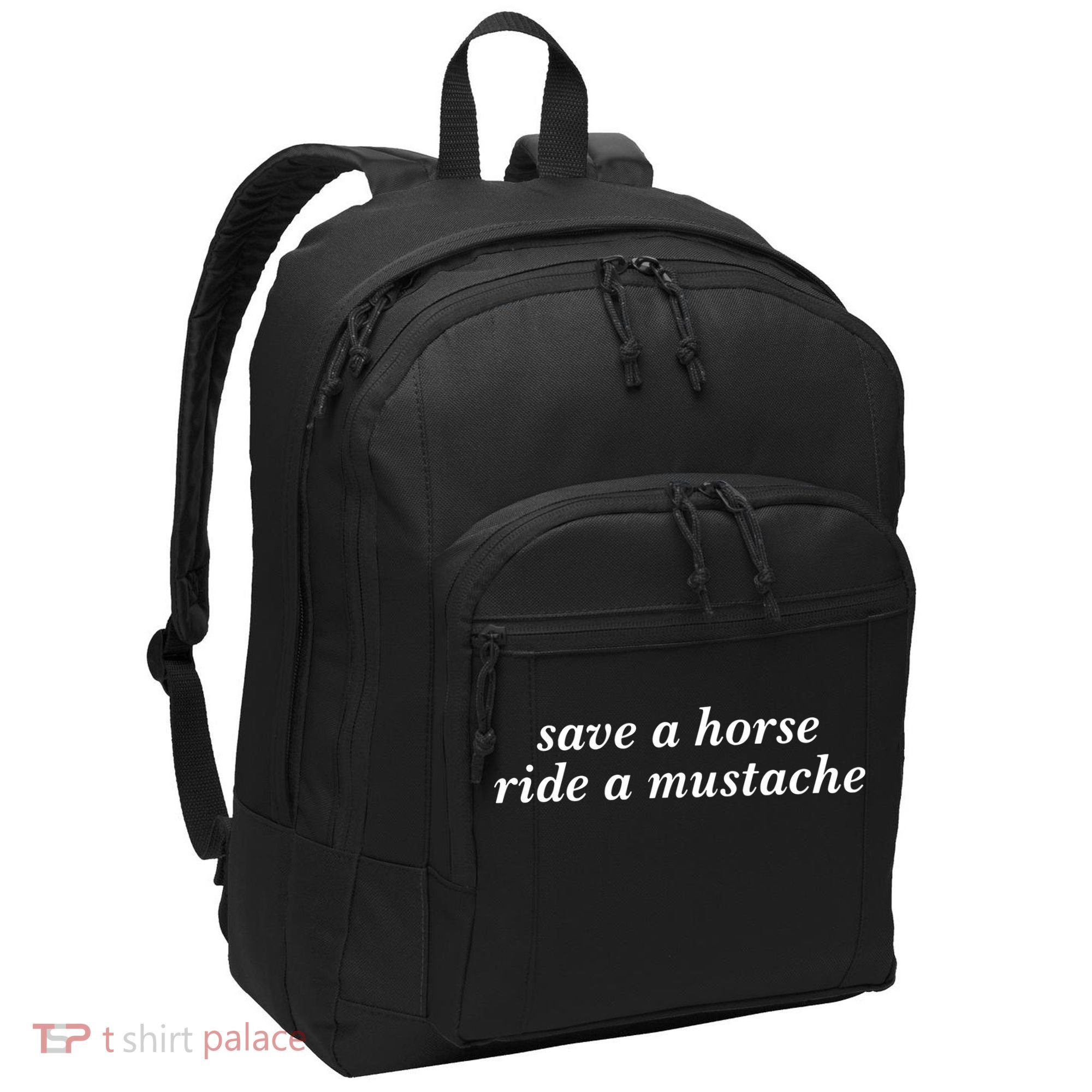 Save A Horse Ride A Mustache Port Authority Basic Backpack