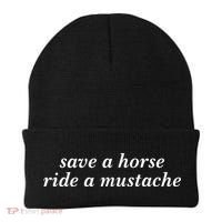 Save A Horse Ride A Mustache Beanie thumb 0