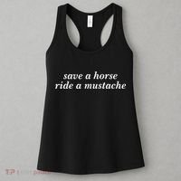 Save A Horse Ride A Mustache Women's Tank Top thumb 3