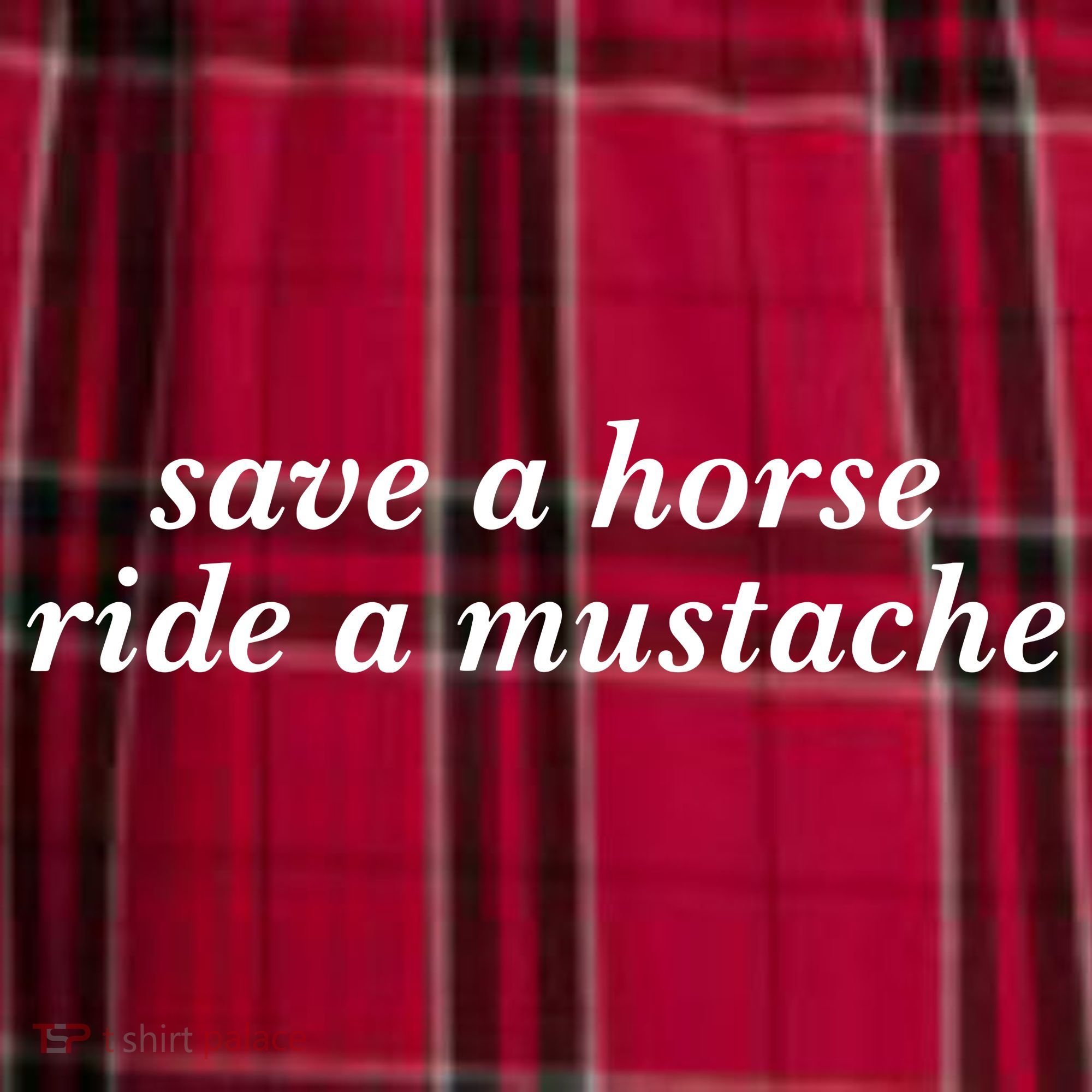 Save A Horse Ride A Mustache Men's Flannel Plaid Pajama Pants