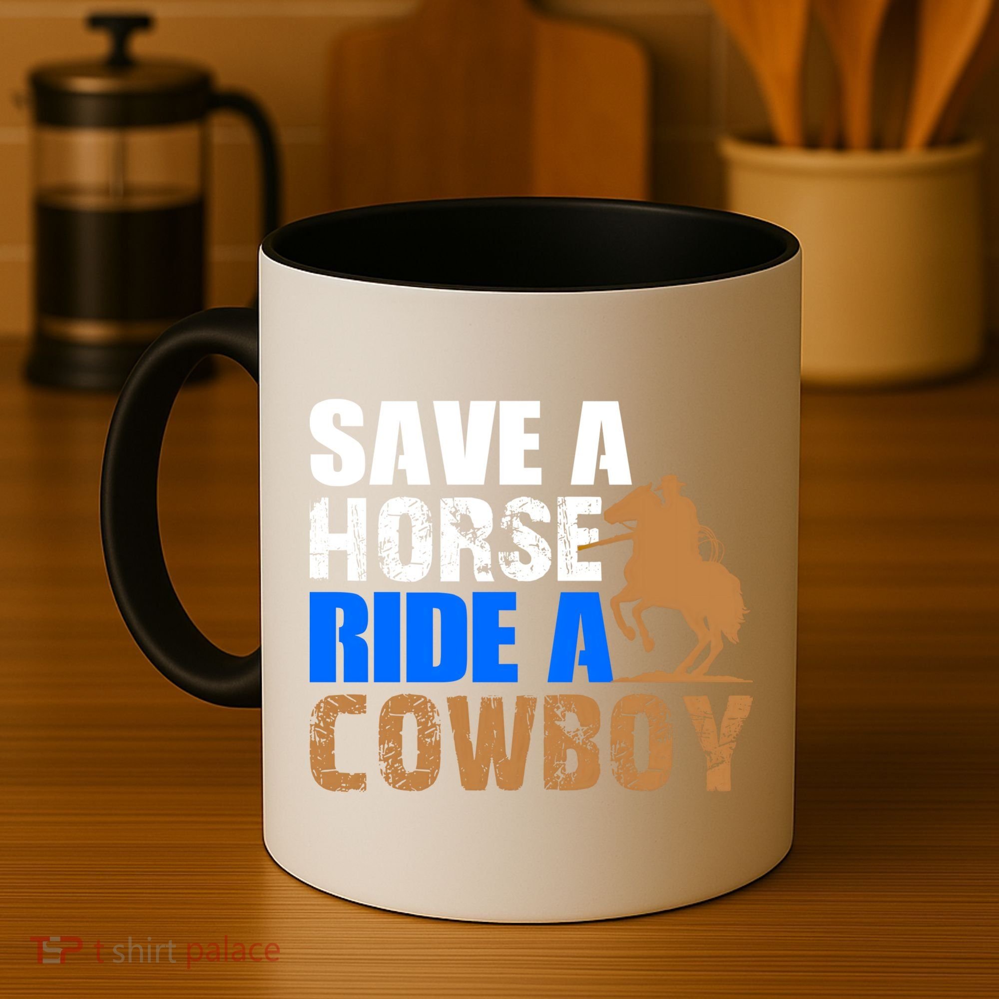 Save A Horse Ride Cow Texas Horse Lover Gift Coffee Mug