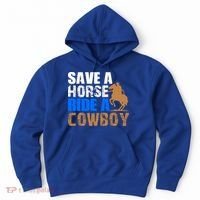 Save A Horse Ride Cow Texas Horse Lover Gift Hoodie thumb 0