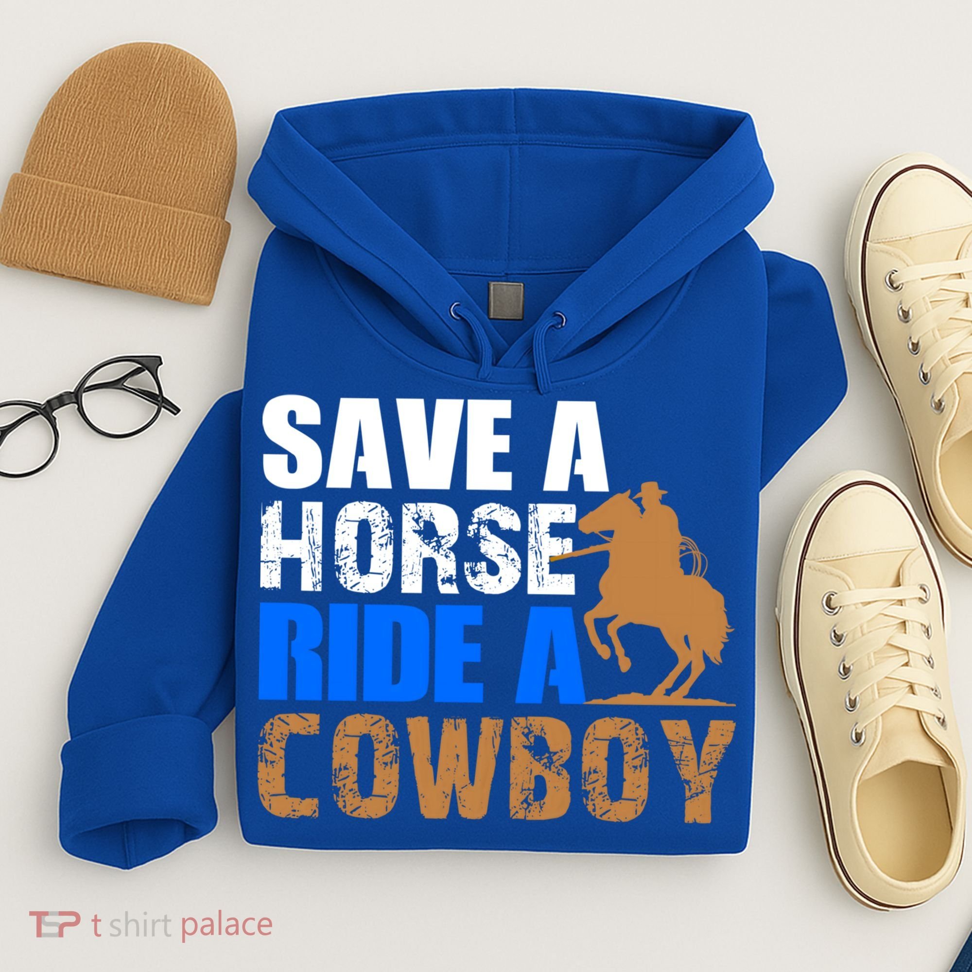Save A Horse Ride Cow Texas Horse Lover Gift Hoodie