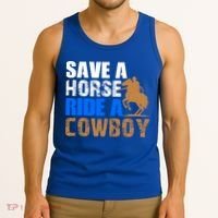 Save A Horse Ride Cow Texas Horse Lover Gift Tank Top thumb 3