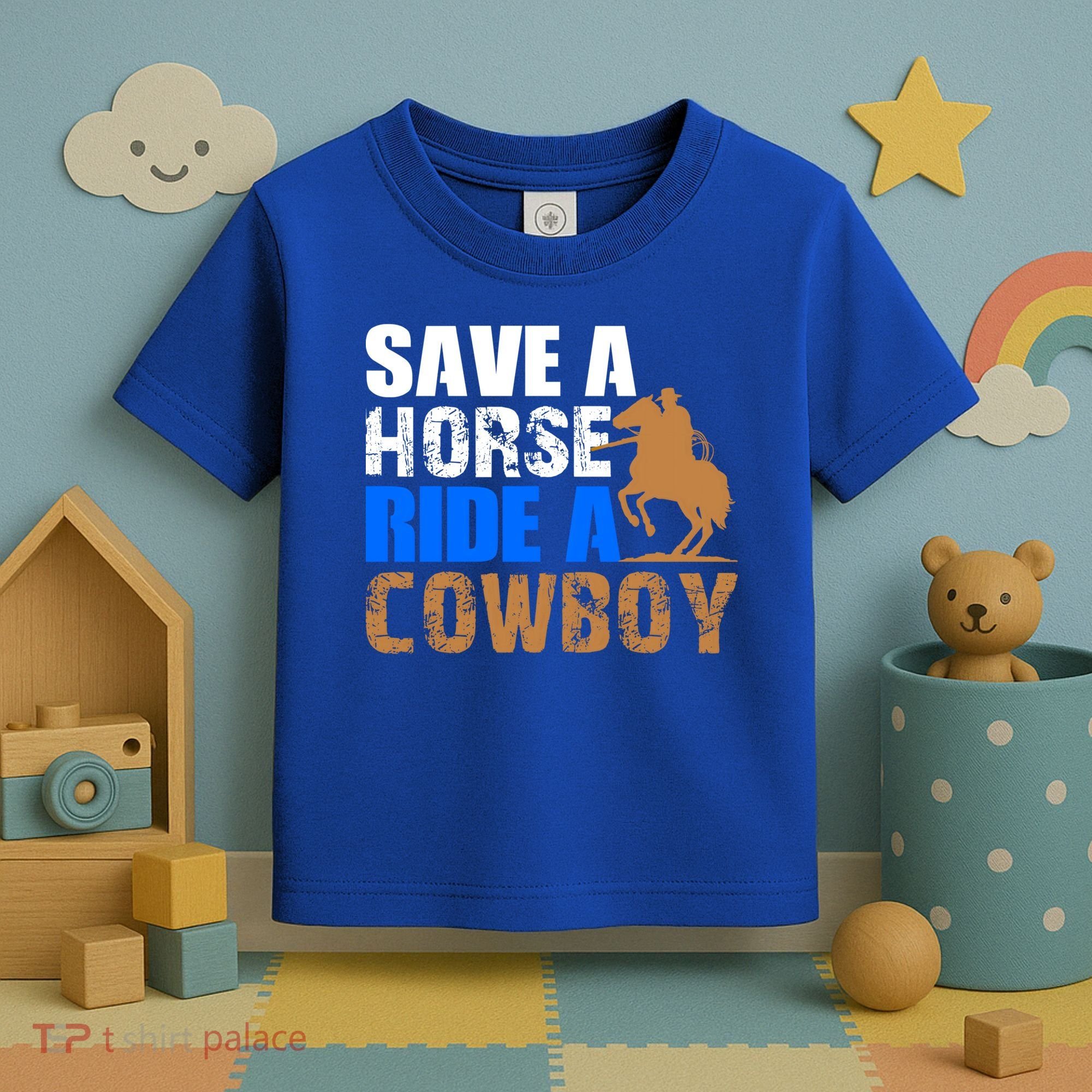 Save A Horse Ride Cow Texas Horse Lover Gift Toddler T-Shirt
