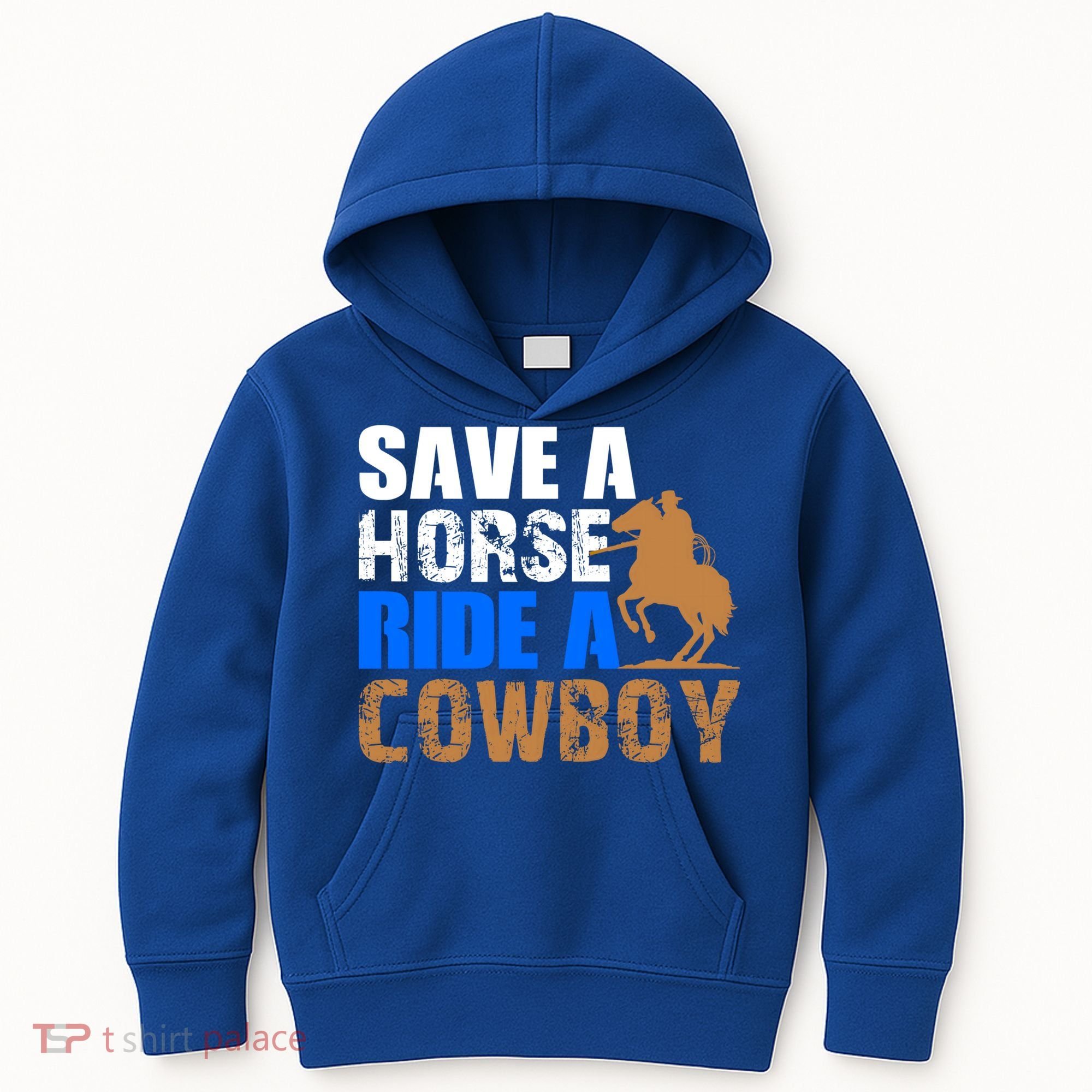 Save A Horse Ride Cow Texas Horse Lover Gift Kids Hoodie