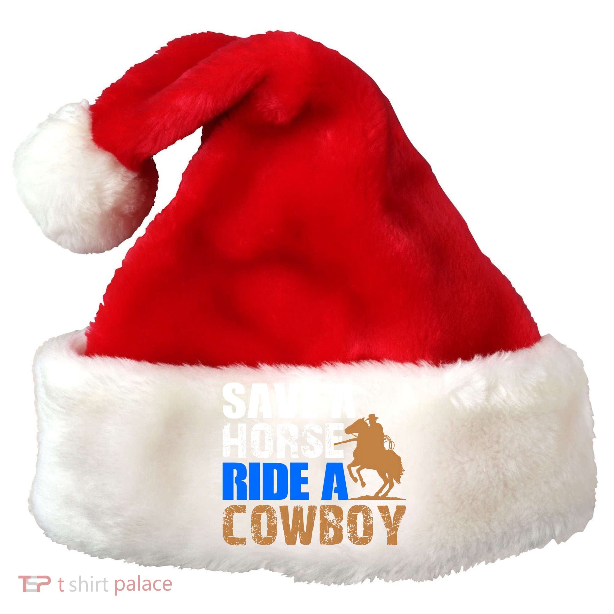 Save A Horse Ride Cow Texas Horse Lover Gift Santa Hat