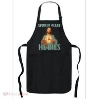 Spoiler Alert He Dies For A Little Bit Funny Easter Jesus Apron thumb 0