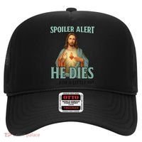 Spoiler Alert He Dies For A Little Bit Funny Easter Jesus Hat thumb 0