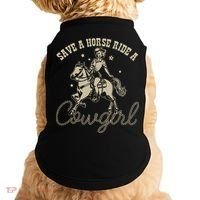 Save A Horse Ride A Cowgirl Lesbian Doggie Tank thumb 0