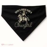 Save A Horse Ride A Cowgirl Lesbian USA-Made Doggie Bandana thumb 0