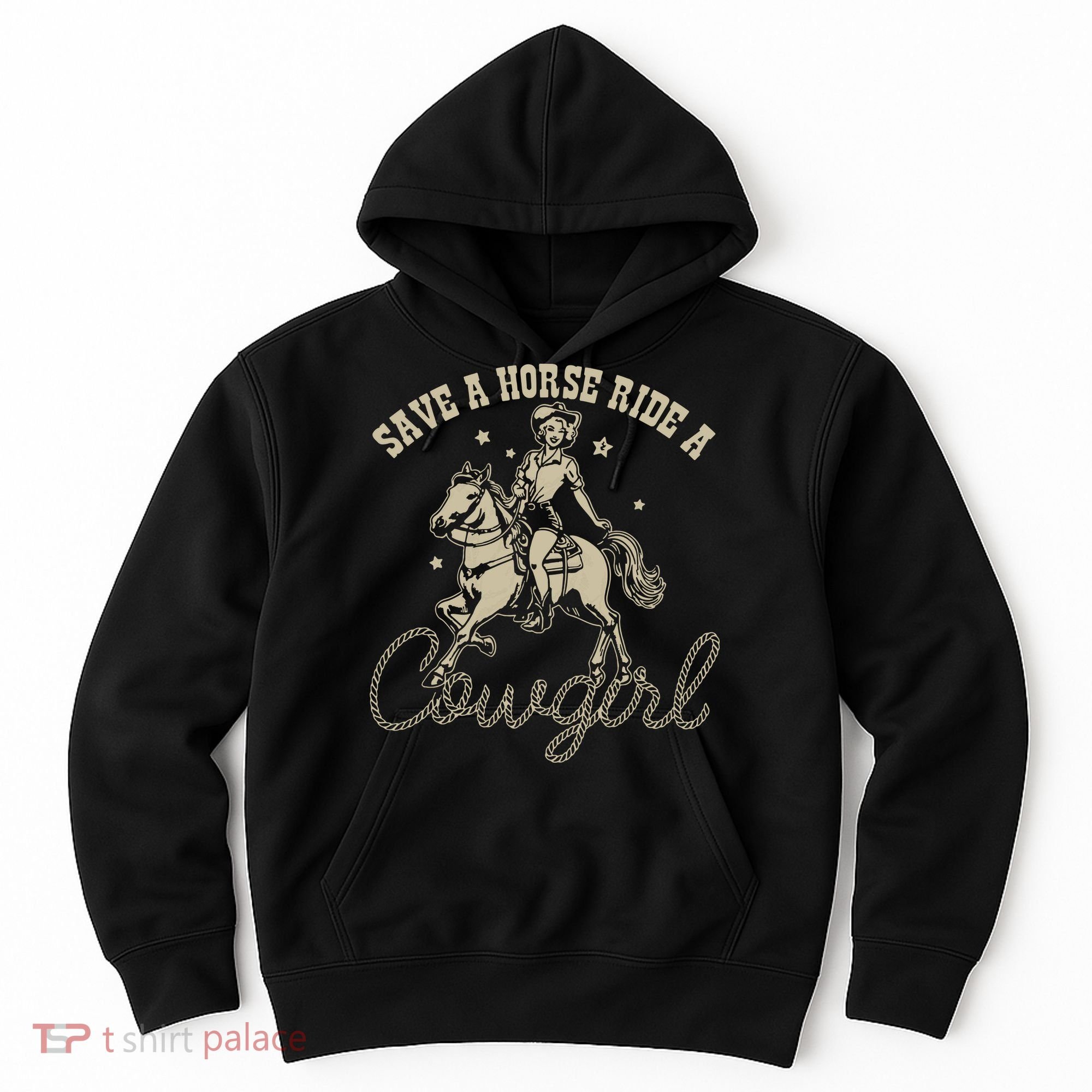 Save A Horse Ride A Cowgirl Lesbian Hoodie
