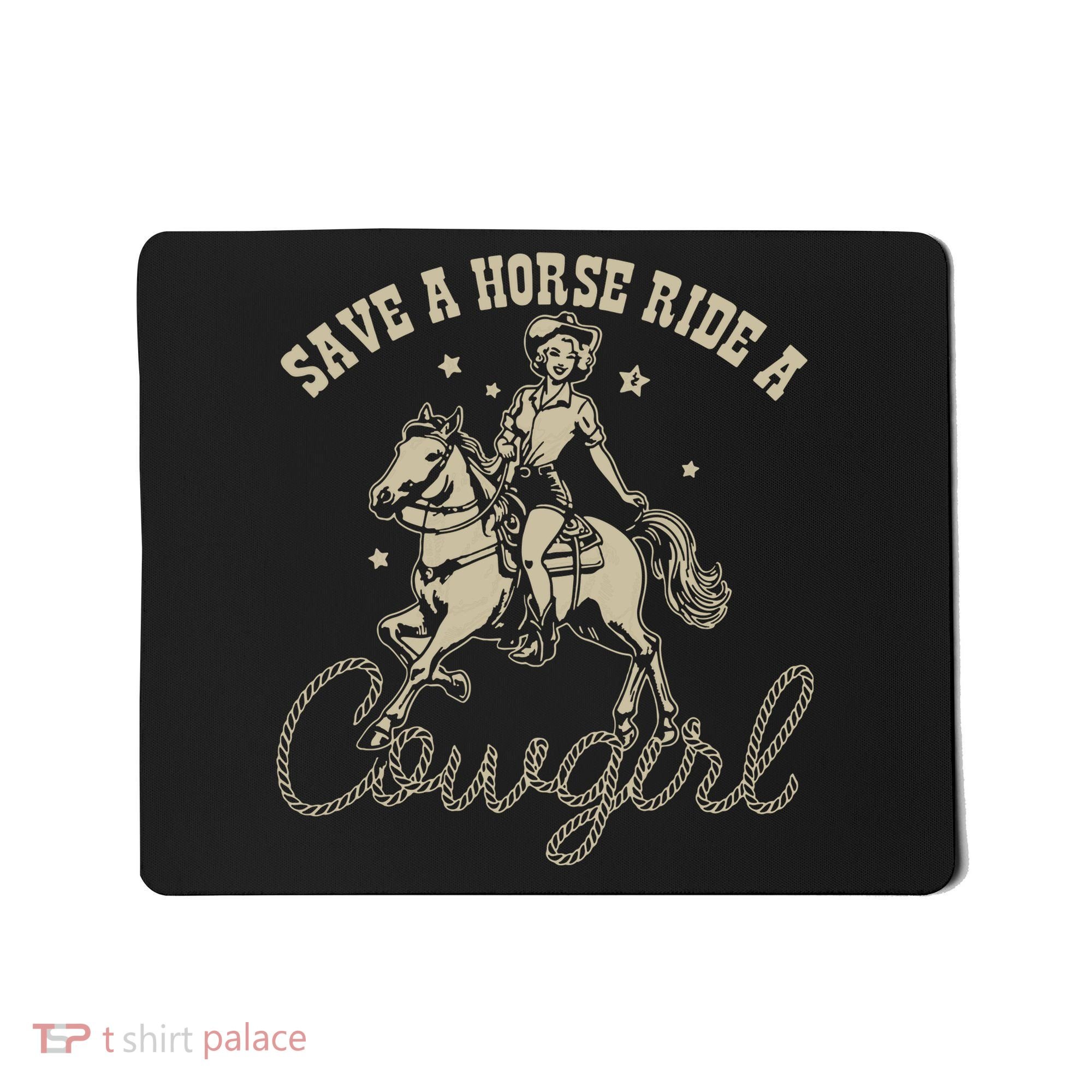 Save A Horse Ride A Cowgirl Lesbian Mousepad