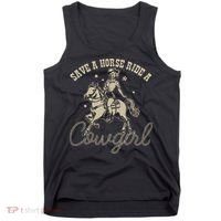 Save A Horse Ride A Cowgirl Lesbian Tank Top thumb 0